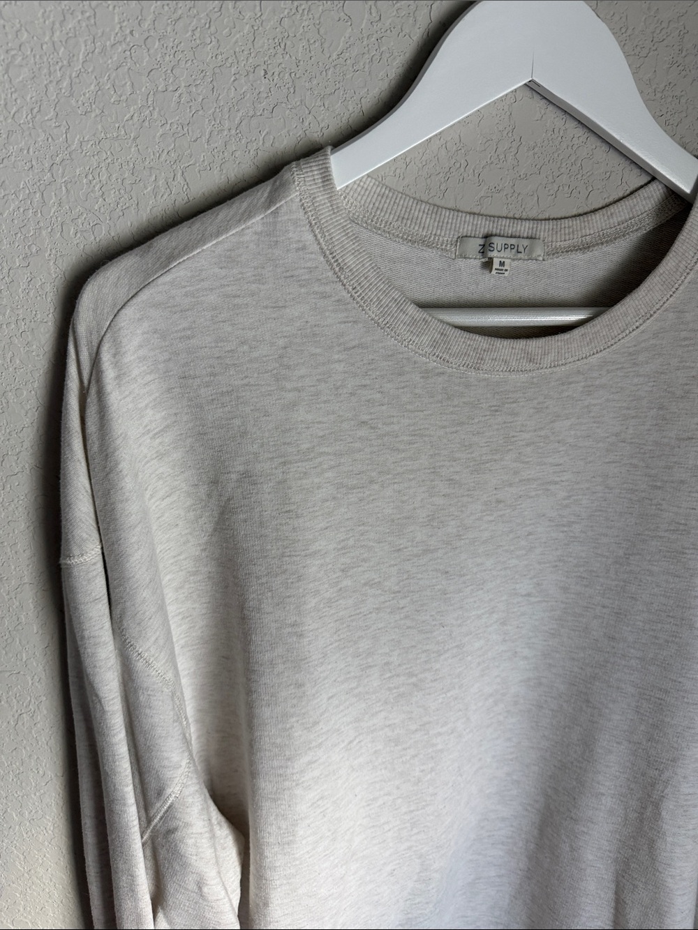 Z Supply Light Heather Gray Crewneck Sweatshirt